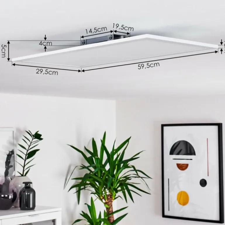 Plafonnier Gallitos LED Blanc, 1 lumière, Télécommandes, Changeur de couleurs