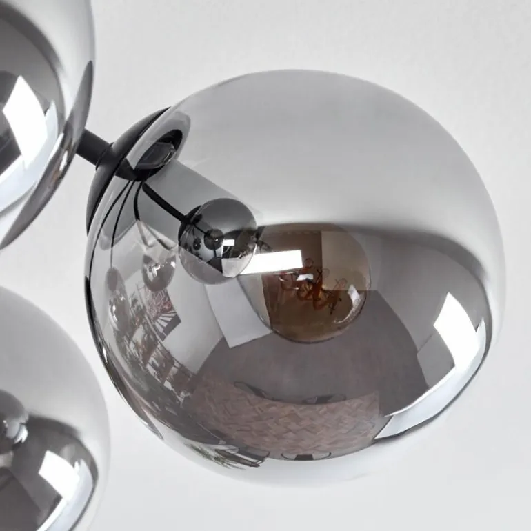Plafonnier Gastor Noir, 5 lumières