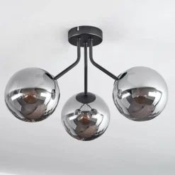 Plafonnier Gastor Noir, 3 lumières