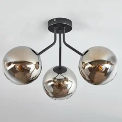 Plafonnier Gastor Noir, 3 lumières
