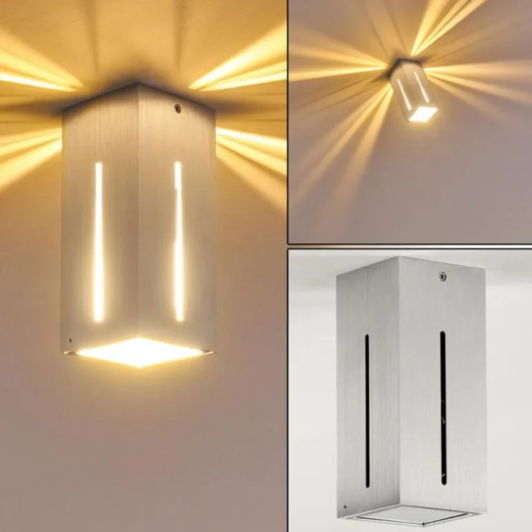 Plafonnier Gempen Acier brossé, 1 lumière