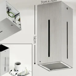 Plafonnier Gempen Acier brossé, 1 lumière