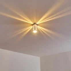 Plafonnier Gempen Acier brossé, 1 lumière