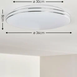 Plafonnier Genthin LED Blanc, 1 lumière