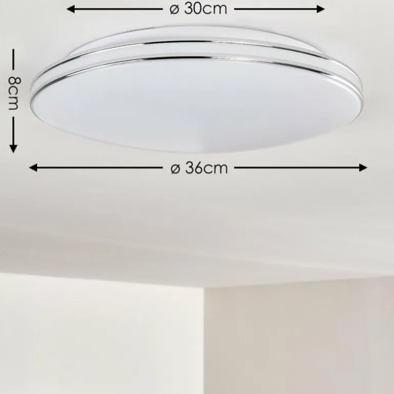 Plafonnier Genthin LED Blanc, 1 lumière
