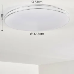 Plafonnier Genthin LED Blanc, 1 lumière, Télécommandes