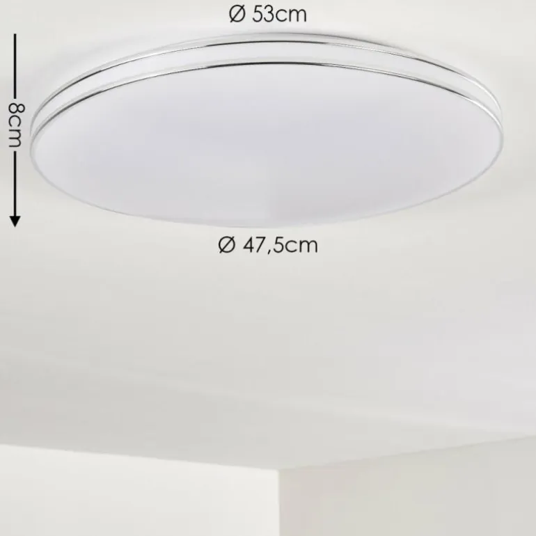 Plafonnier Genthin LED Blanc, 1 lumière, Télécommandes