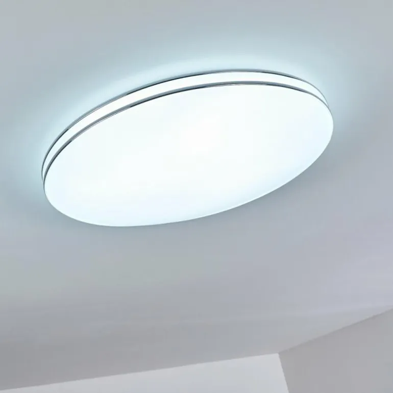 Plafonnier Genthin LED Blanc, 1 lumière, Télécommandes