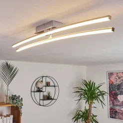 Plafonnier Georgina LED Chrome, 2 lumières