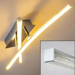 Plafonnier Georgina LED Chrome, 2 lumières
