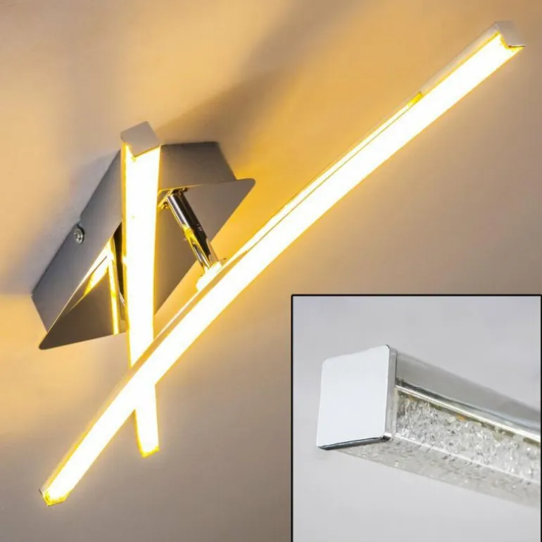 Plafonnier Georgina LED Chrome, 2 lumières