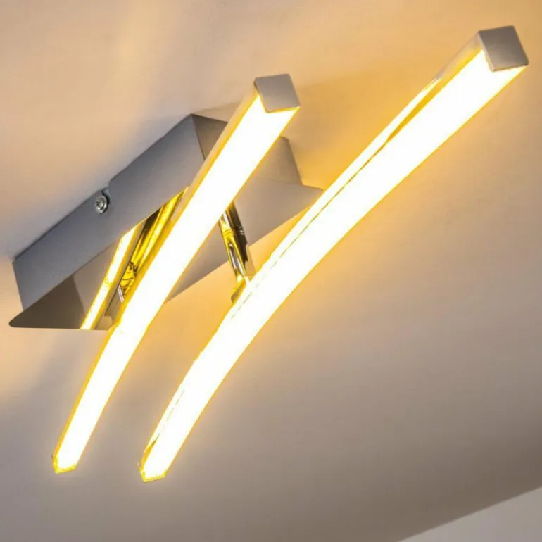 Plafonnier Georgina LED Chrome, 2 lumières