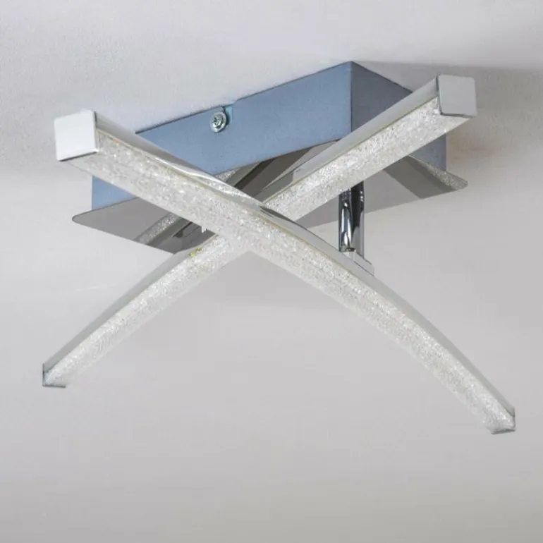 Plafonnier Georgina LED Chrome, 2 lumières