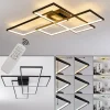 Plafonnier Ghana LED Noir, 1 lumière, Télécommandes