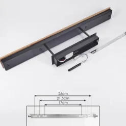 Plafonnier Giresta LED Noir, 4 lumières