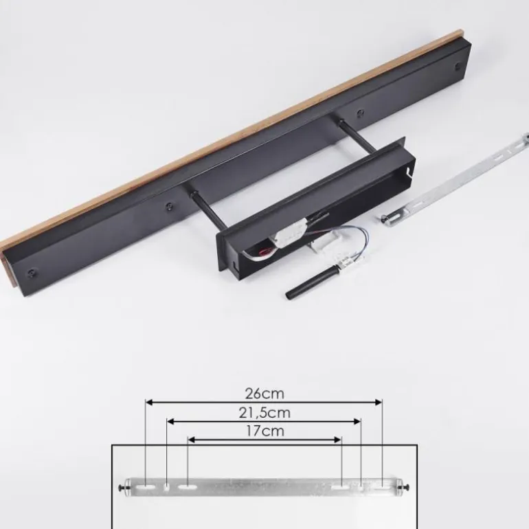 Plafonnier Giresta LED Noir, 4 lumières