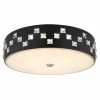 Plafonnier Globo ABELIA LED Noir, 1 lumière