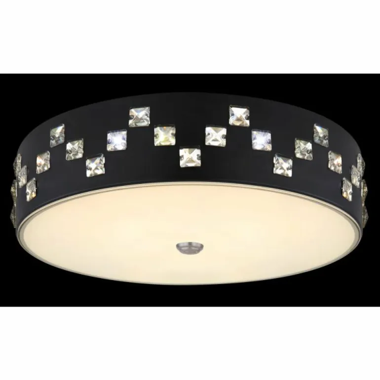 Plafonnier Globo ABELIA LED Noir, 1 lumière