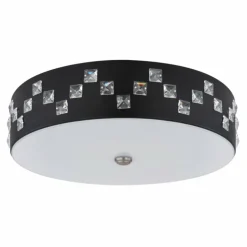 Plafonnier Globo ABELIA LED Noir, 1 lumière