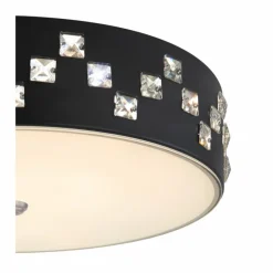 Plafonnier Globo ABELIA LED Noir, 1 lumière