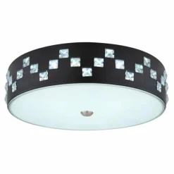 Plafonnier Globo ABELIA LED Noir, 1 lumière