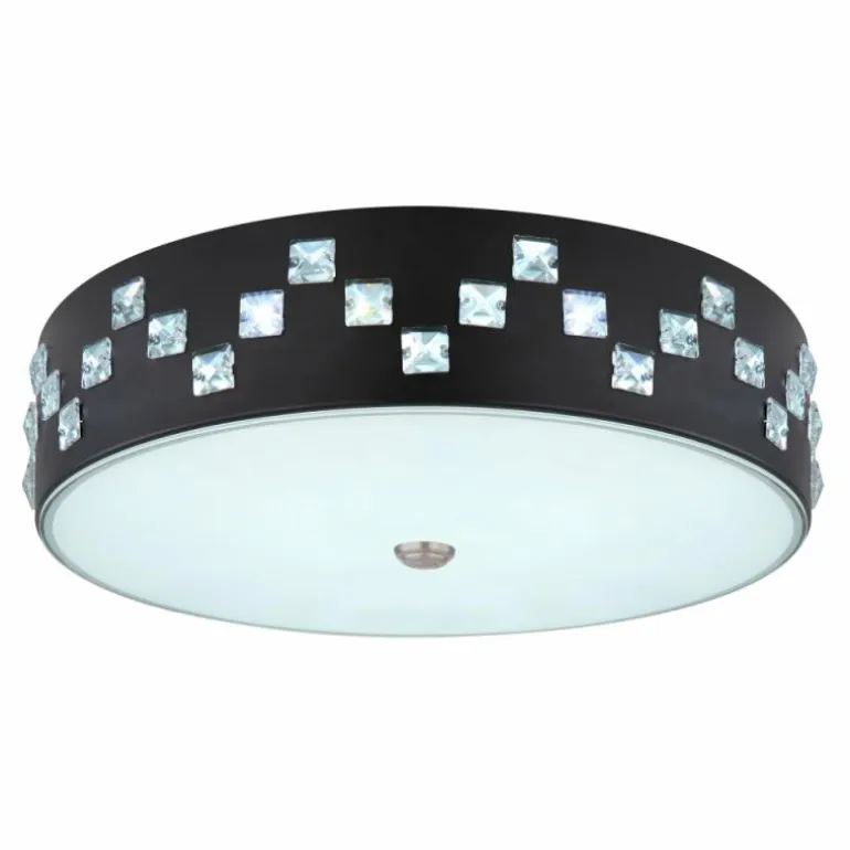 Plafonnier Globo ABELIA LED Noir, 1 lumière