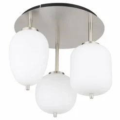 Plafonnier Globo BLACKY Nickel mat, 3 lumières
