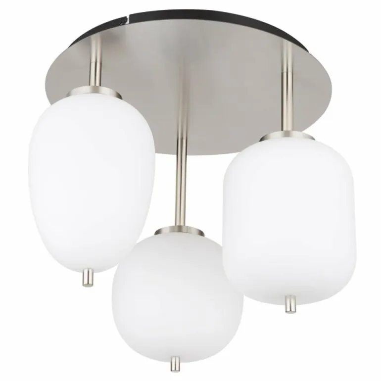 Plafonnier Globo BLACKY Nickel mat, 3 lumières