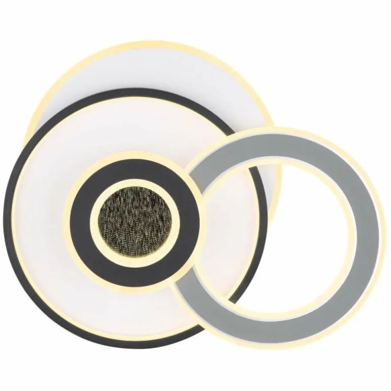 Plafonnier Globo BRIENNA LED Gris, Blanc, 1 lumière, Télécommandes