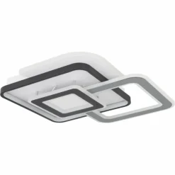 Plafonnier Globo BRIENNA LED Gris, Blanc, 1 lumière, Télécommandes