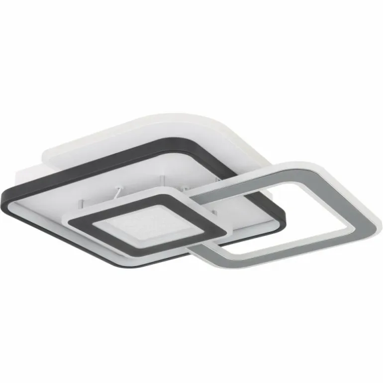 Plafonnier Globo BRIENNA LED Gris, Blanc, 1 lumière, Télécommandes