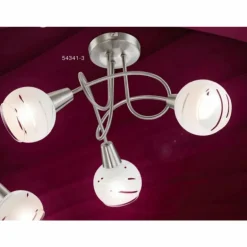 Plafonnier Globo ELLIOTT Nickel mat, 3 lumières