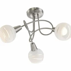 Plafonnier Globo ELLIOTT Nickel mat, 3 lumières