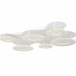 Plafonnier Globo FLAVETTO LED Blanc, 1 lumière, Télécommandes