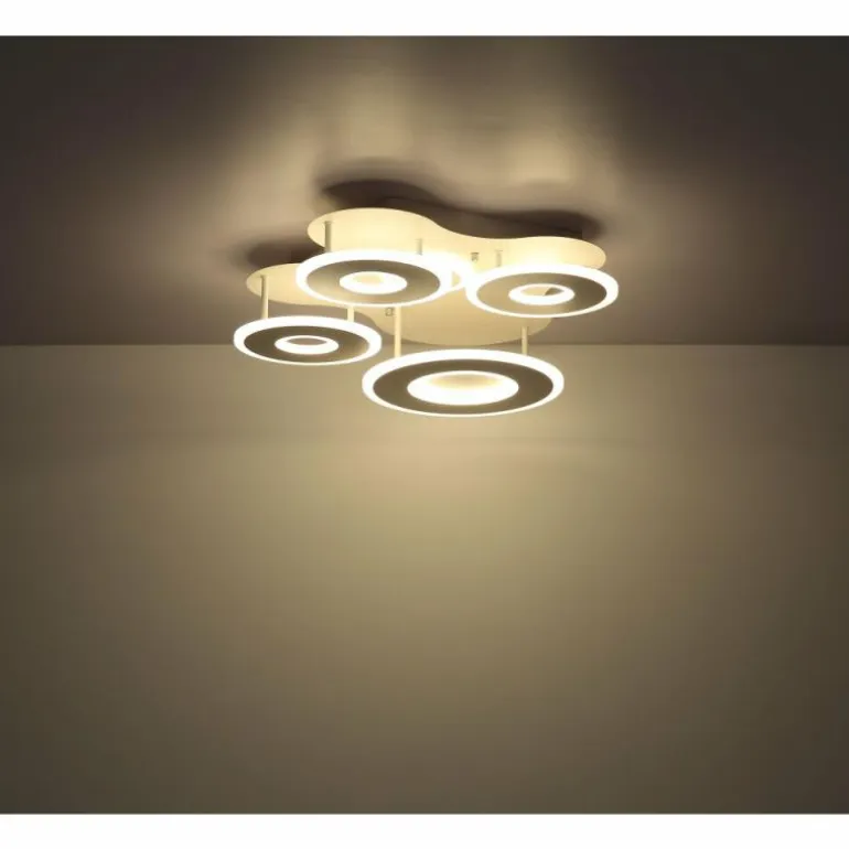 Plafonnier Globo FLAVETTO LED Blanc, 1 lumière, Télécommandes