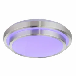 Plafonnier Globo INA Blanc, 2 lumières, Télécommandes, Changeur de couleurs