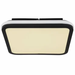 Plafonnier Globo JAXXI LED Noir, 2 lumières, Télécommandes, Changeur de couleurs