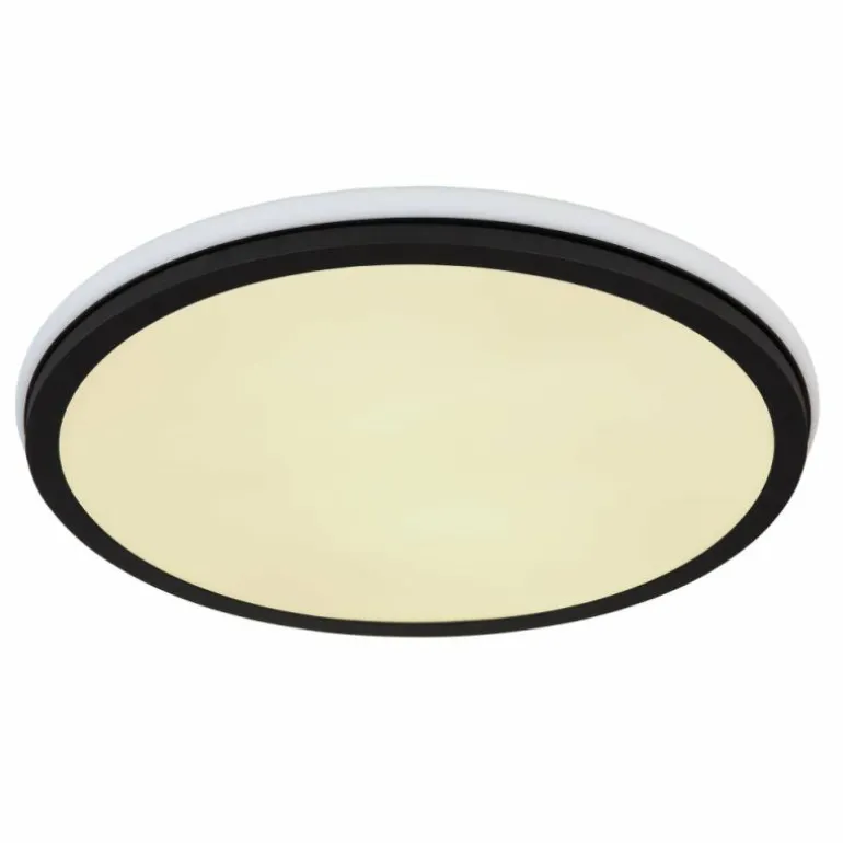 Plafonnier Globo JAXXI LED Noir, 2 lumières, Télécommandes, Changeur de couleurs