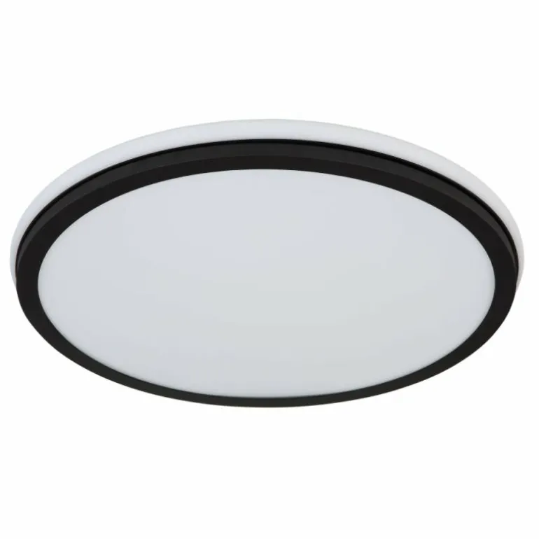 Plafonnier Globo JAXXI LED Noir, 2 lumières, Télécommandes, Changeur de couleurs