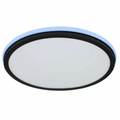 Plafonnier Globo JAXXI LED Noir, 2 lumières, Télécommandes, Changeur de couleurs
