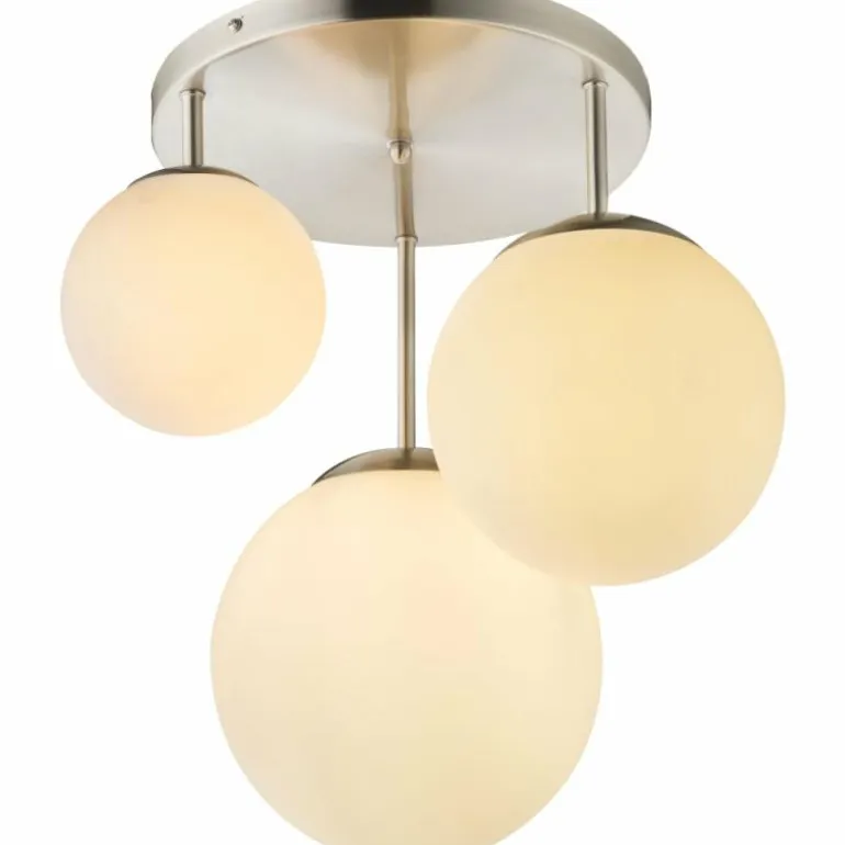 Plafonnier Globo JOEL Nickel mat, 3 lumières