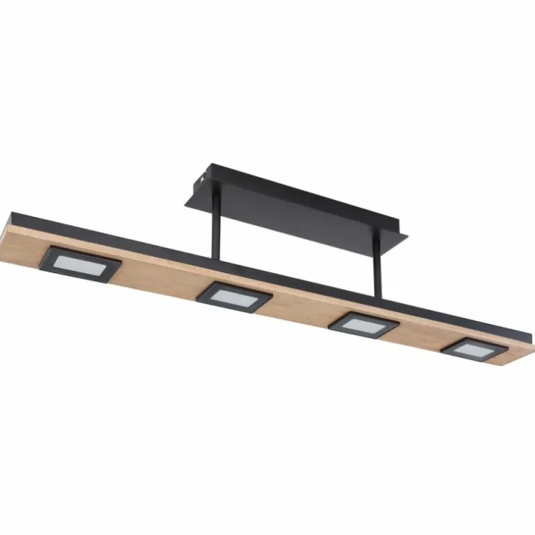 Plafonnier Globo JOYA LED Noir, 4 lumières