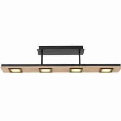 Plafonnier Globo JOYA LED Noir, 4 lumières