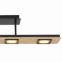 Plafonnier Globo JOYA LED Noir, 4 lumières