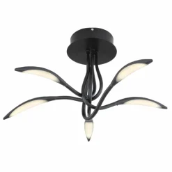 Plafonnier Globo KAELA LED Noir, 1 lumière