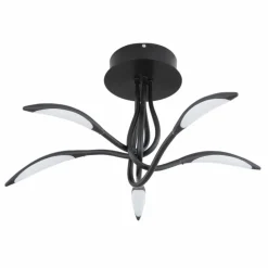 Plafonnier Globo KAELA LED Noir, 1 lumière