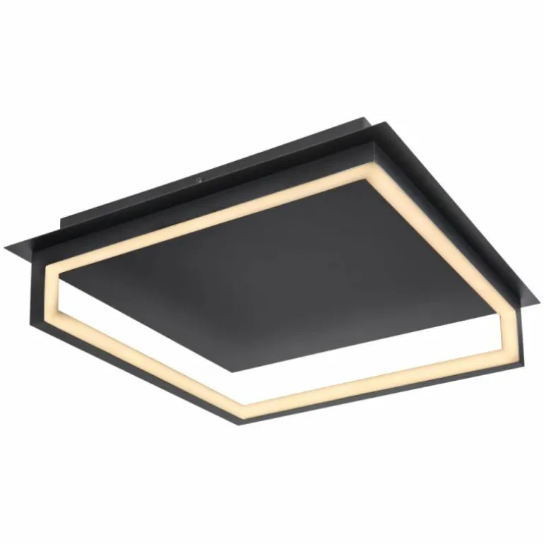 Plafonnier Globo KERASIA LED Noir, 1 lumière
