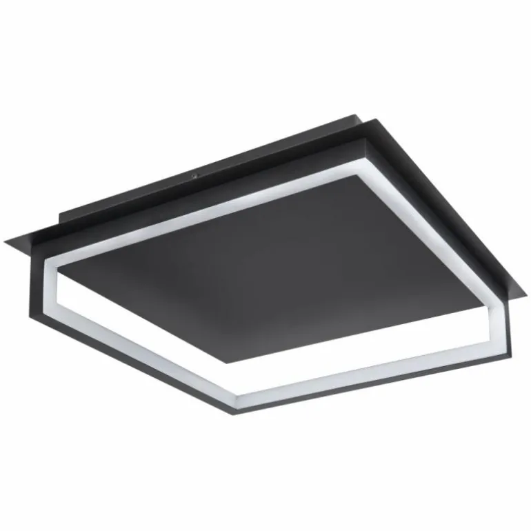 Plafonnier Globo KERASIA LED Noir, 1 lumière