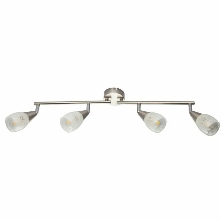 Plafonnier Globo KRISTALL Nickel mat, 4 lumières