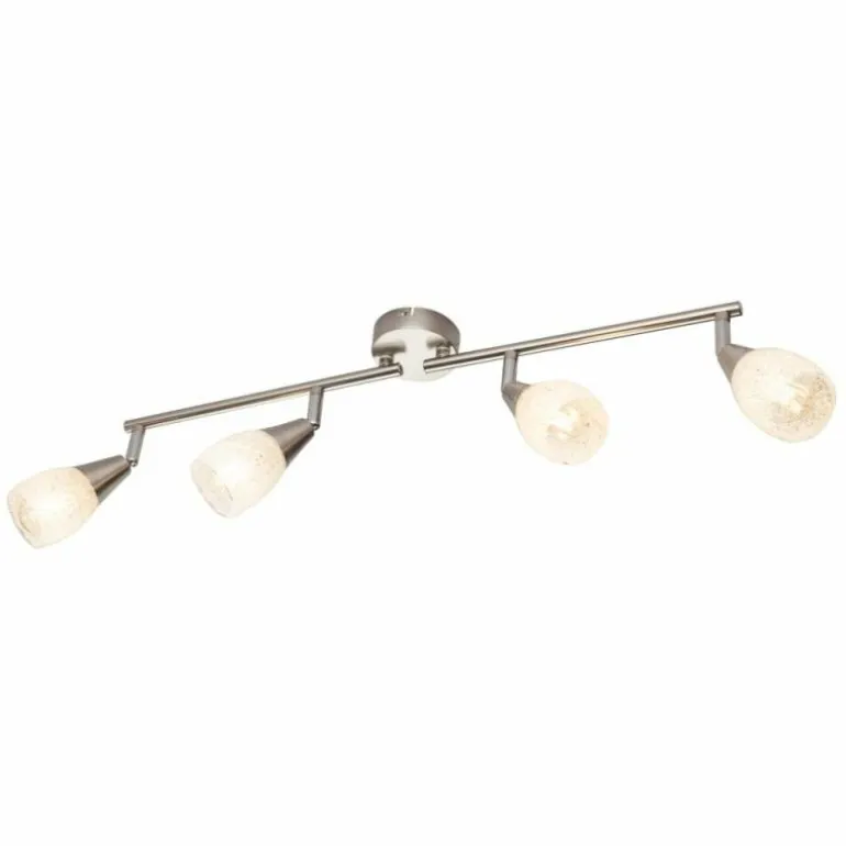 Plafonnier Globo KRISTALL Nickel mat, 4 lumières
